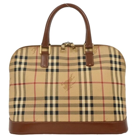 Burberry Beige PVC House Check Handbag - Picture 1 of 11